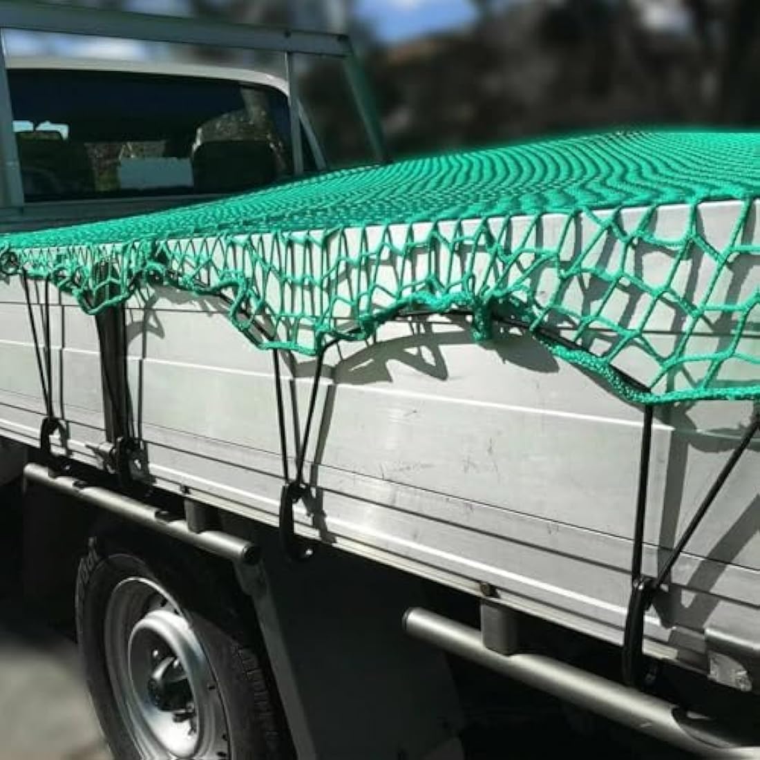 sigaer Safety Net Cargo Net For Pickup Truck, Truck Cargo Netting And Roof Rack Cargo Net Trailer Luggage Net Heavy Duty Tie-Down Mesh(Color : Green, Size : 2.5x3.5m)