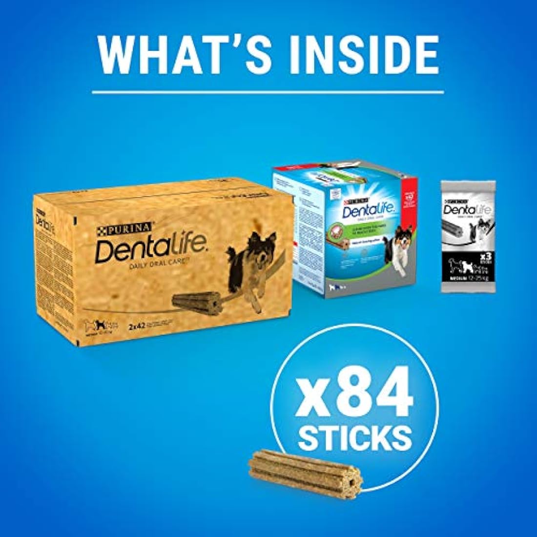 DENTALIFE Medium Dental Chicken Dog Chews 42 Sticks, Pack of 2