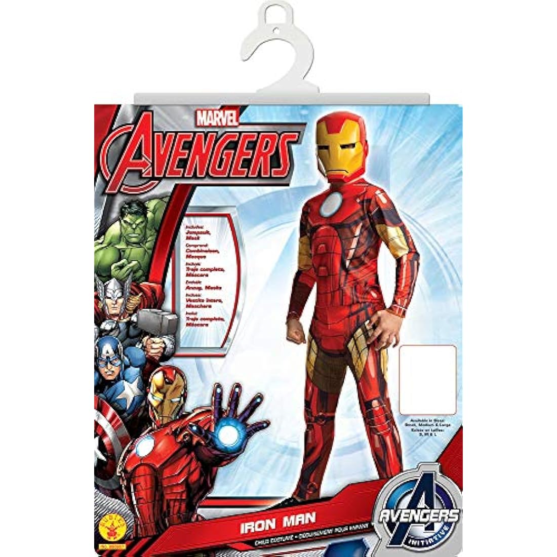RUBIE'S I-880607L Iron Man Costume, Cartoon, red, L-7 à 8 Jahre-117 à 128 cm