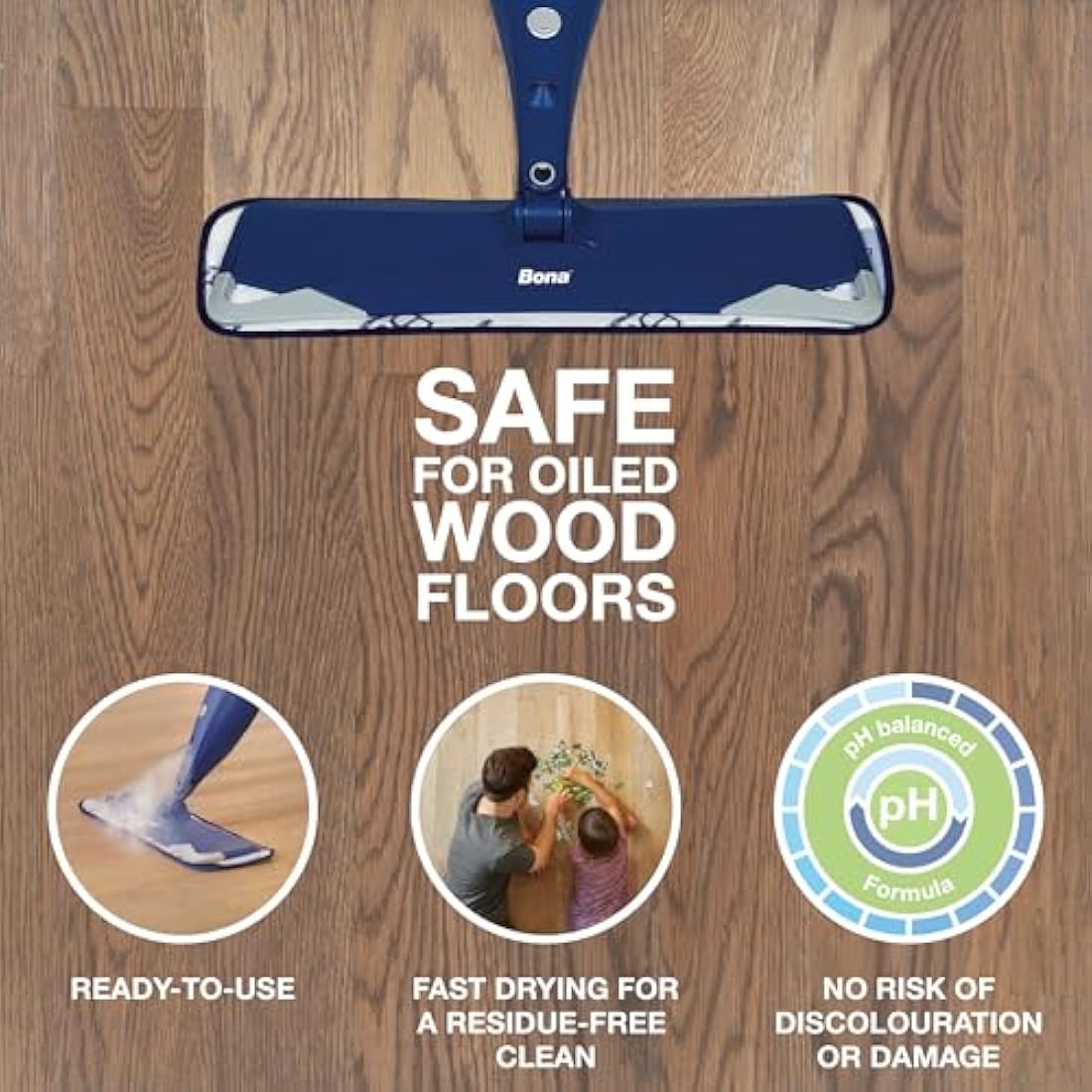 Bona Oiled Wood Floor Cleaner - Cleans & Nourishes - Refill - 2.5 Litre