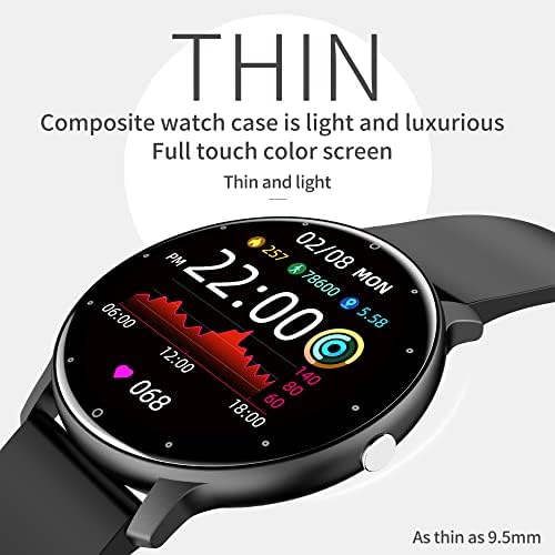 Smart Watch for Android Phones iOS Phone Ultra Thin Smartwatch Heart Rate Monitor Fitness Tracker with Blood Pressure Pedometer Calorie Counter Watch for Women Men