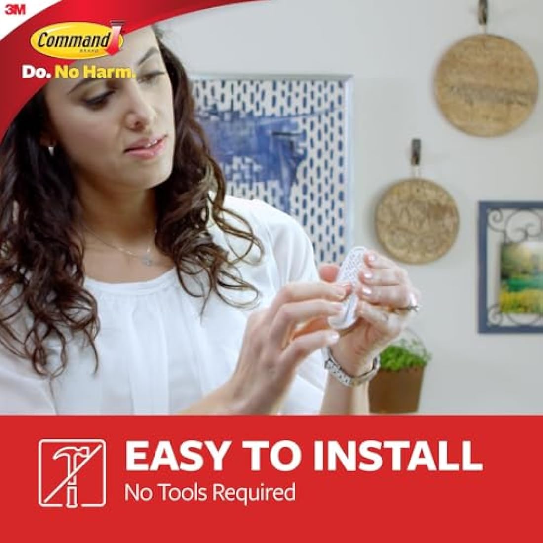 Command Medium Designer Hooks, White - Pack of 6 Hooks and 9 Adhesive Strips - Damage Free Hanging - Holds up to 1.3kg