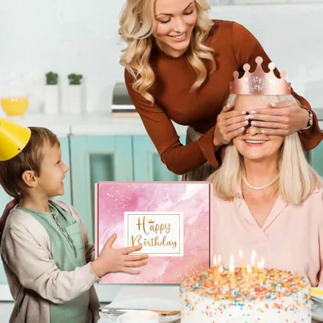 Birthday Gifts for Women, Pamper Gifts for Women, Happy Birthday Box Get Well Soon Gifts, Relaxing Spa Kit with Tumbler Blanket for Mum Wife Friend Sister Coworker, Unique Care Package for Her