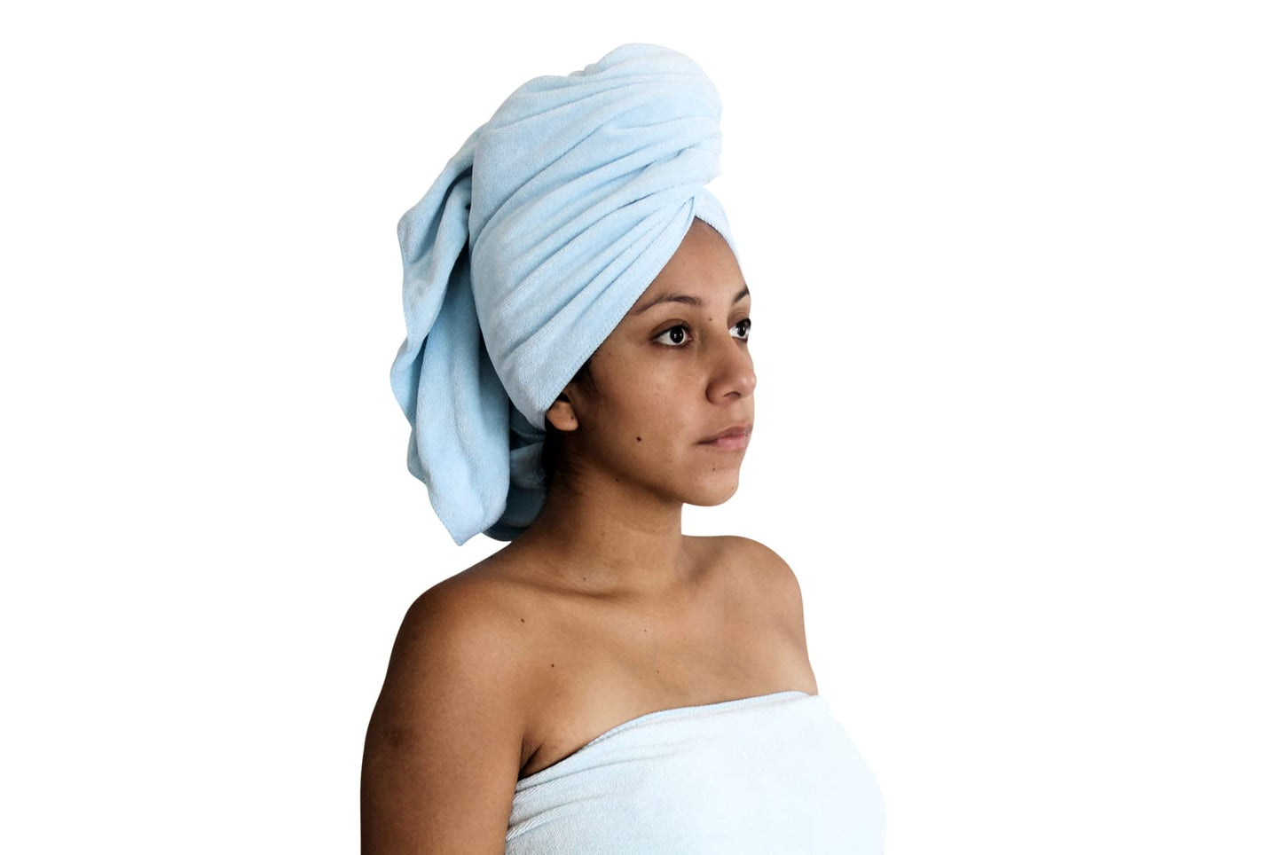Immaculate Textiles XL Premium Microfibre Hair Drying Towel/Turban/Wrap - 130x65cm (51x25in) - 400GSM : Super Soft, Extra Long