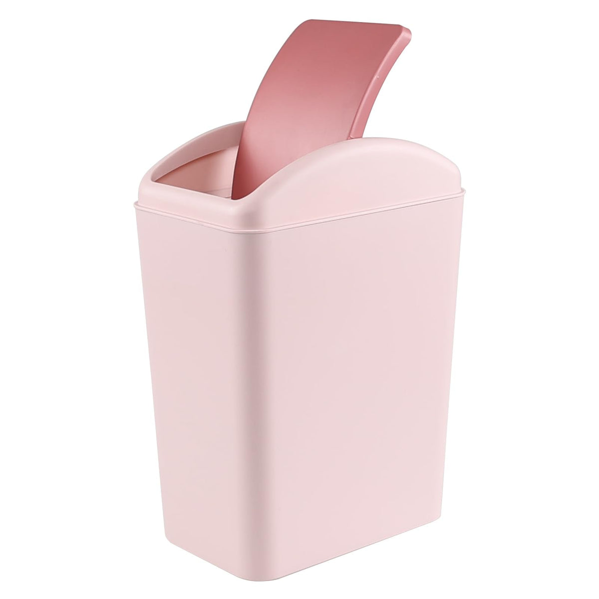 Afromy 15L Kitchen Swing Top Bin, Swing Lid Trash Can, Pink