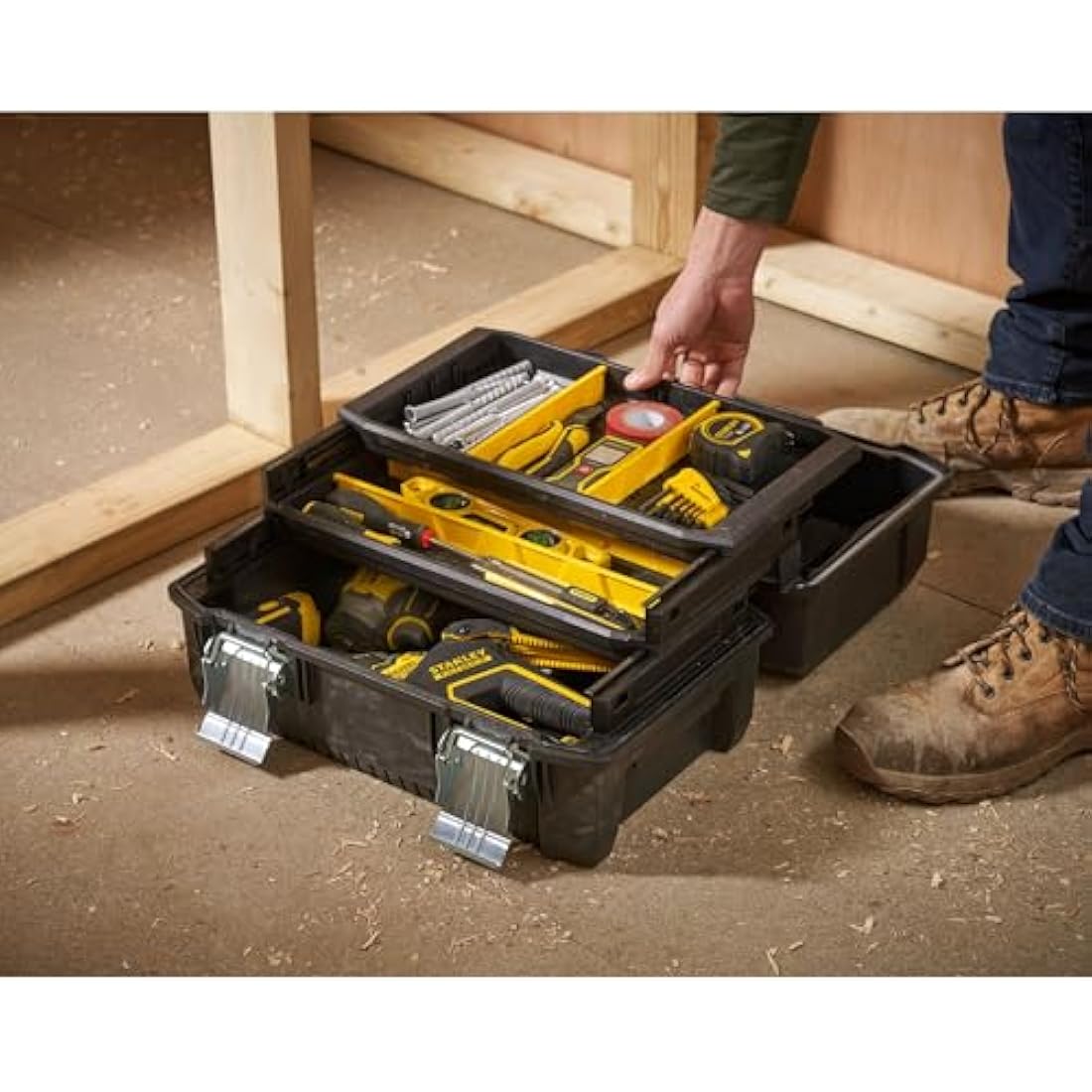 Stanley Fatmax FMST1-71219 Canti Lever Tool Box, Black, 46 x 24 x 31 cm