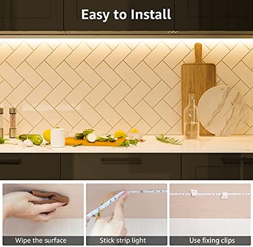 Lepro Warm White LED Strip Light 5M 300 LEDs, 1650lm Dimmable LED Tape Lights, 3000K Flexible LED Lights for Bedroom Kitchen Under Cabinet Wardrobe Stair (12V Power Plug and Dimmer Switch Included)