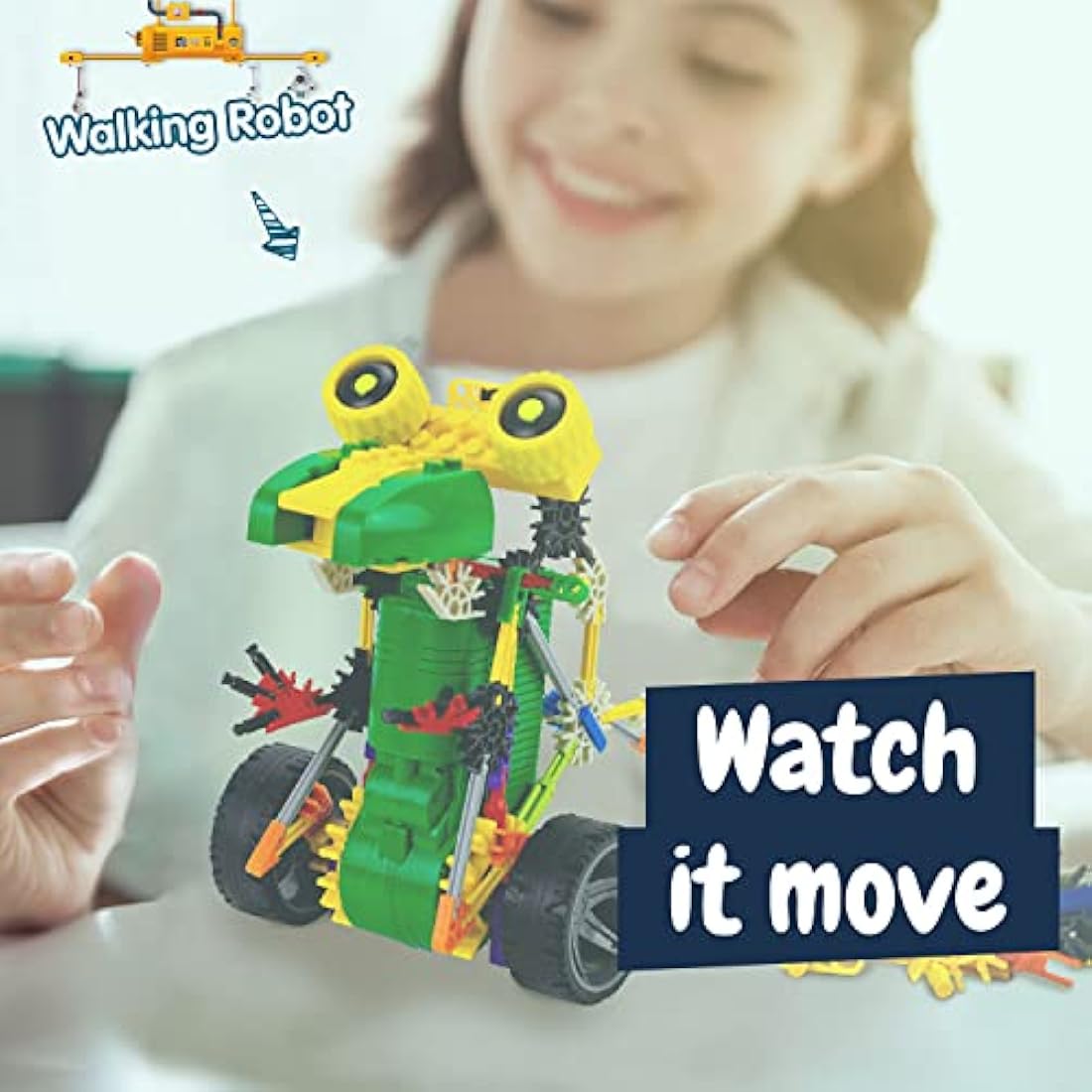 Science4you Robotics Rexbot - Robot Building Toy for Kids Age 8-14, Kit with 106 pieces to Build Your Own Robot and Make it Move, Science Kit and STEM Toy for Kids 8+ years old
