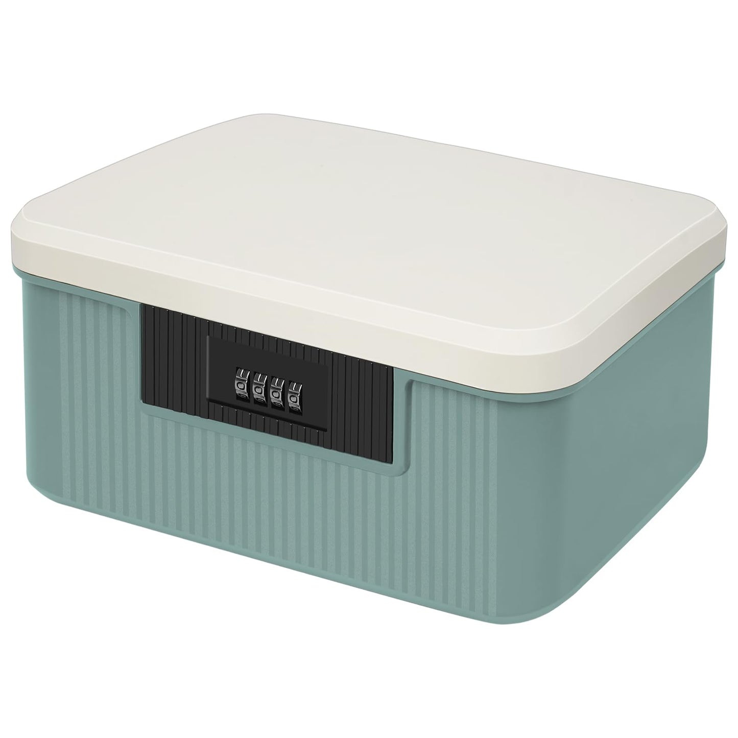 HOTOOLME Lockable Storage Container Bin,Medicine Organizer Box Blue, S