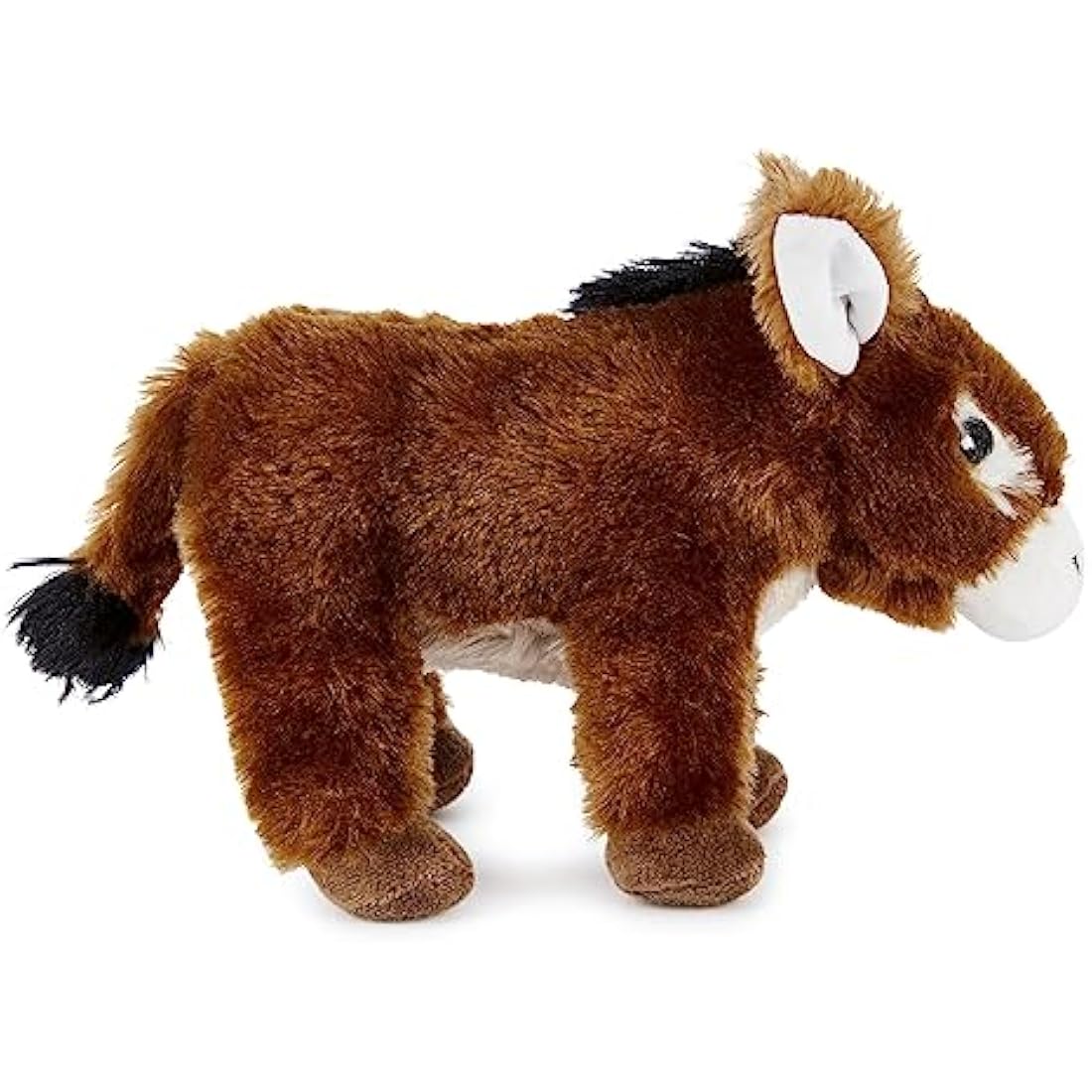 Zappi Co 100% Recycled Plush Donkey Toy (21cm Length) Stuffed Soft Cuddly Eco Friendly animals Collection For New Born Child First kid