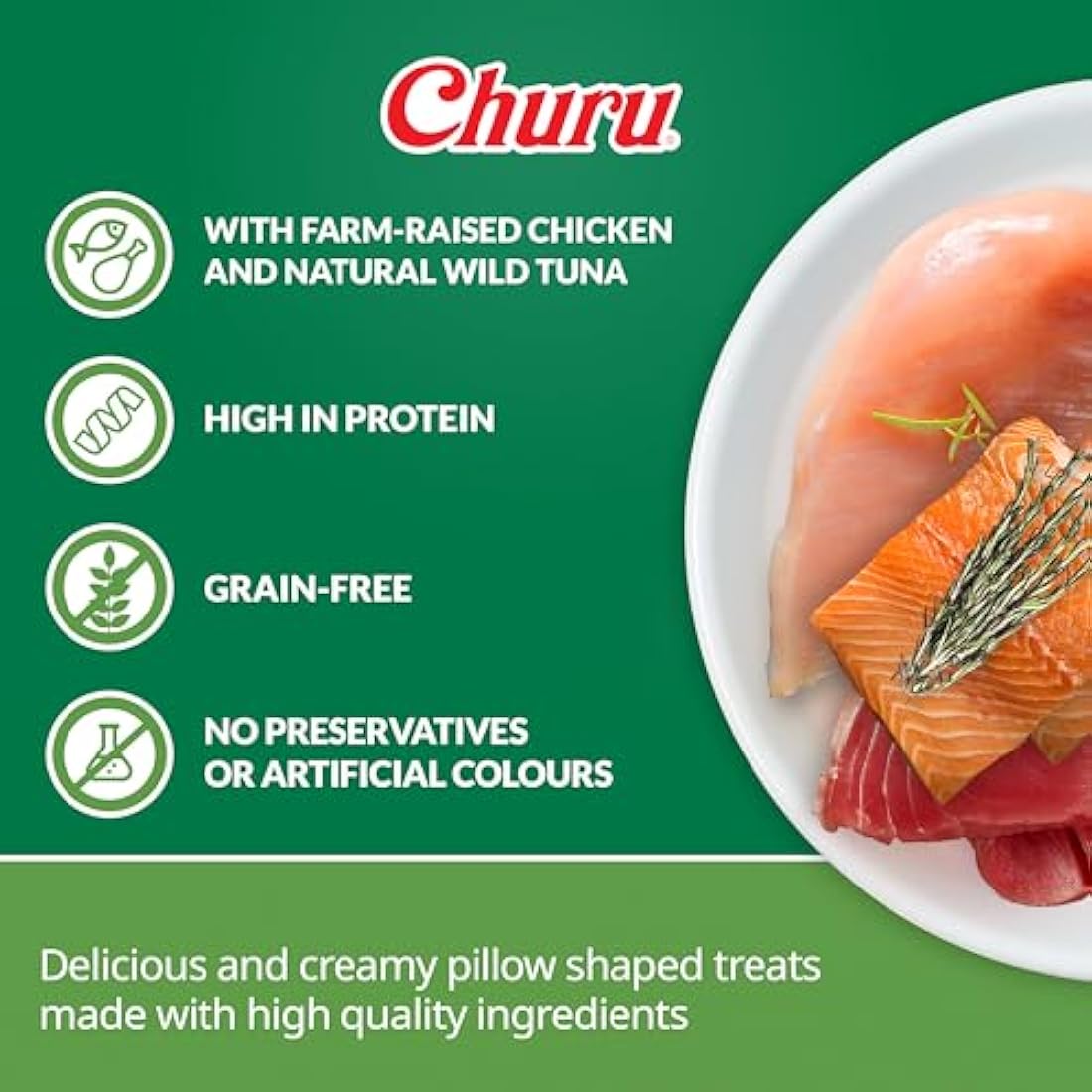 Churu Rolls by INABA Dog Treat - Chicken & Salmon Flavour 8 Pack (64 x 12g total) / Crispy Sticks with Creamy Filling Dog Treat, Delicious & Healthy Snack, Hand Feeding, Training, Natural, Grain Free
