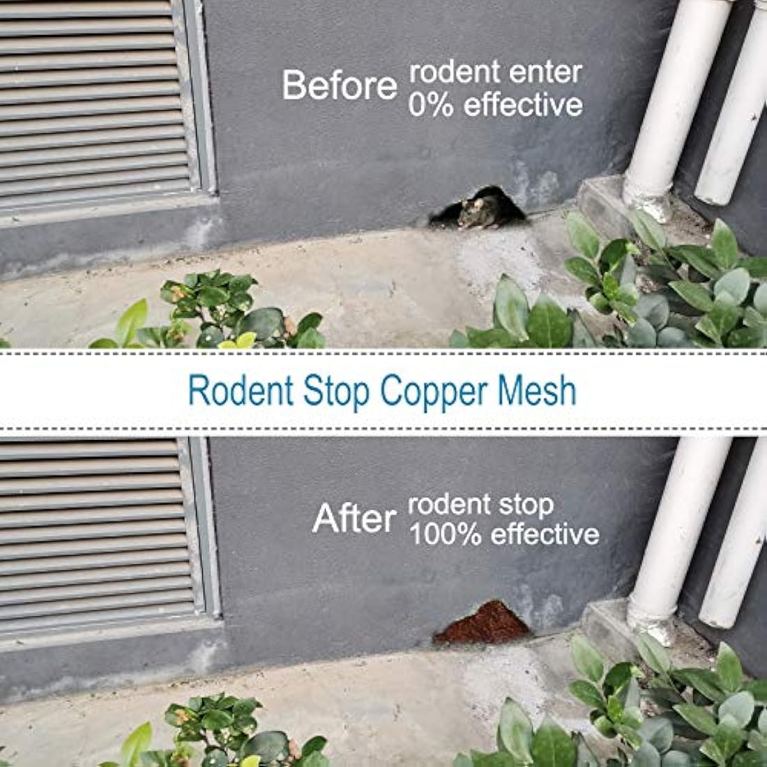 Pure Copper Mesh Rodent Pest Control, 20 Feet Fine Wire Mesh Roll for Mouse Hole Filler, Rat Snail Slug Deterrent & Trap for Indoors, Garden