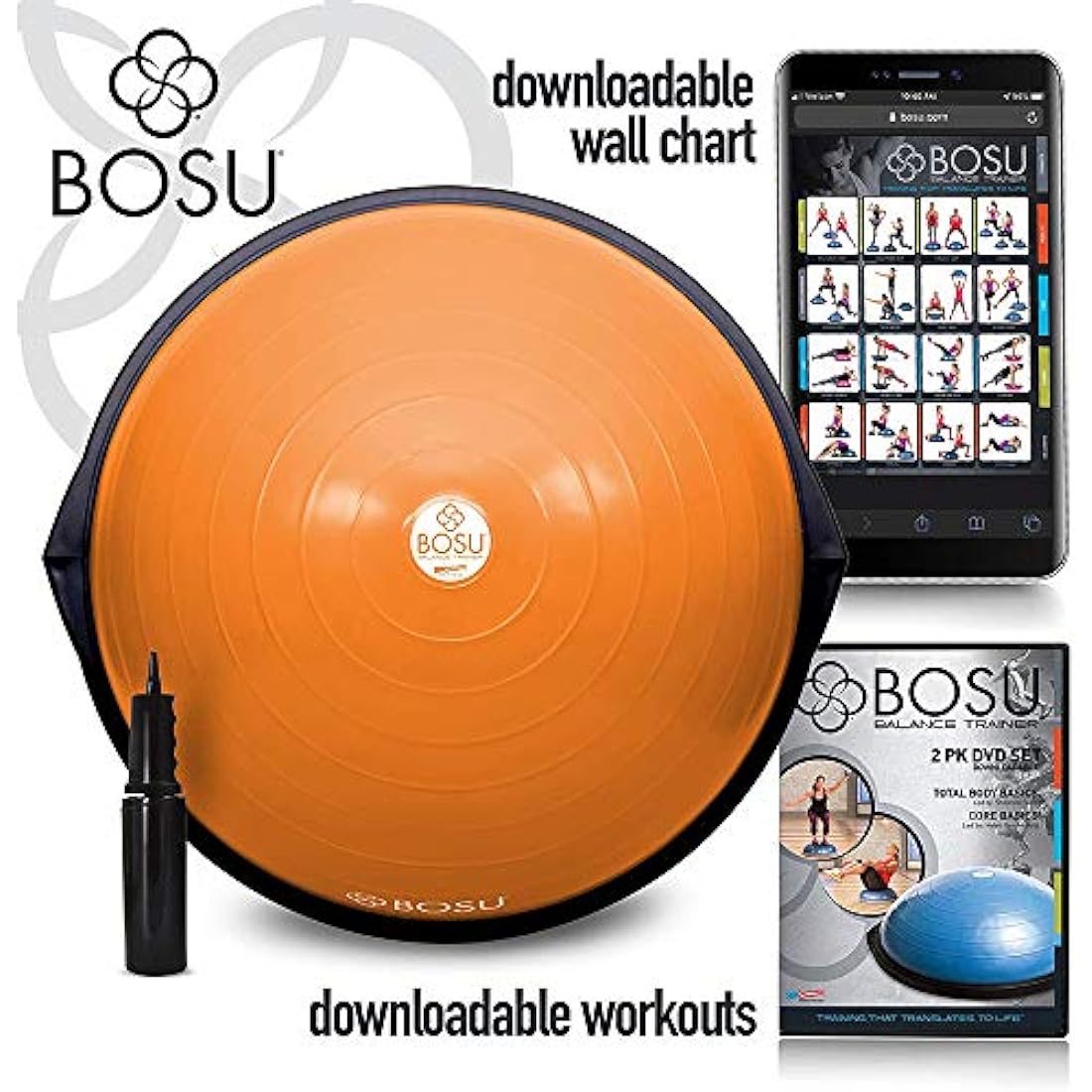 BOSU Home Gym Equipment The Original Balance Trainer 26 Inch Diameter