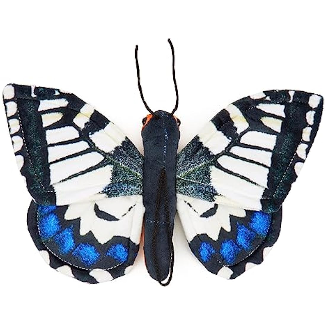Zappi Co 100% Recycled Plush Swallowtail Butterfly Toy (28.5cm Width) Stuffed Soft Cuddly Eco Friendly animals Collection For New Born Child First kid