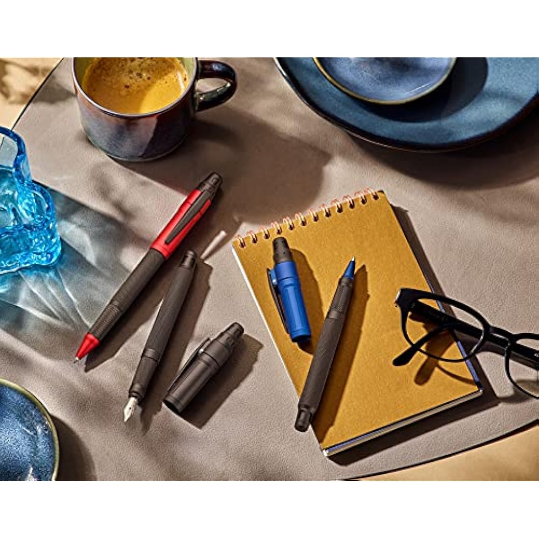 Colibri Ascari Rollerball Pen-Matte Black with Pachmayr Texture Finish-Luxury Pen-Luxury Fine point Pen-Spring Clip-Comes In A Nice Gift Box-Gift For Men And Women