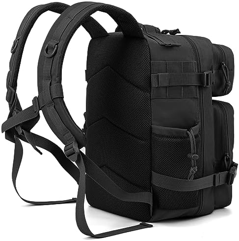 QT&QY Military Tactical Backpacks for Men Army Molle Daypack 25L/35L/45L Lage 3 Day Bug Out Bag Camping Hiking Rucksack with Bottle Holder