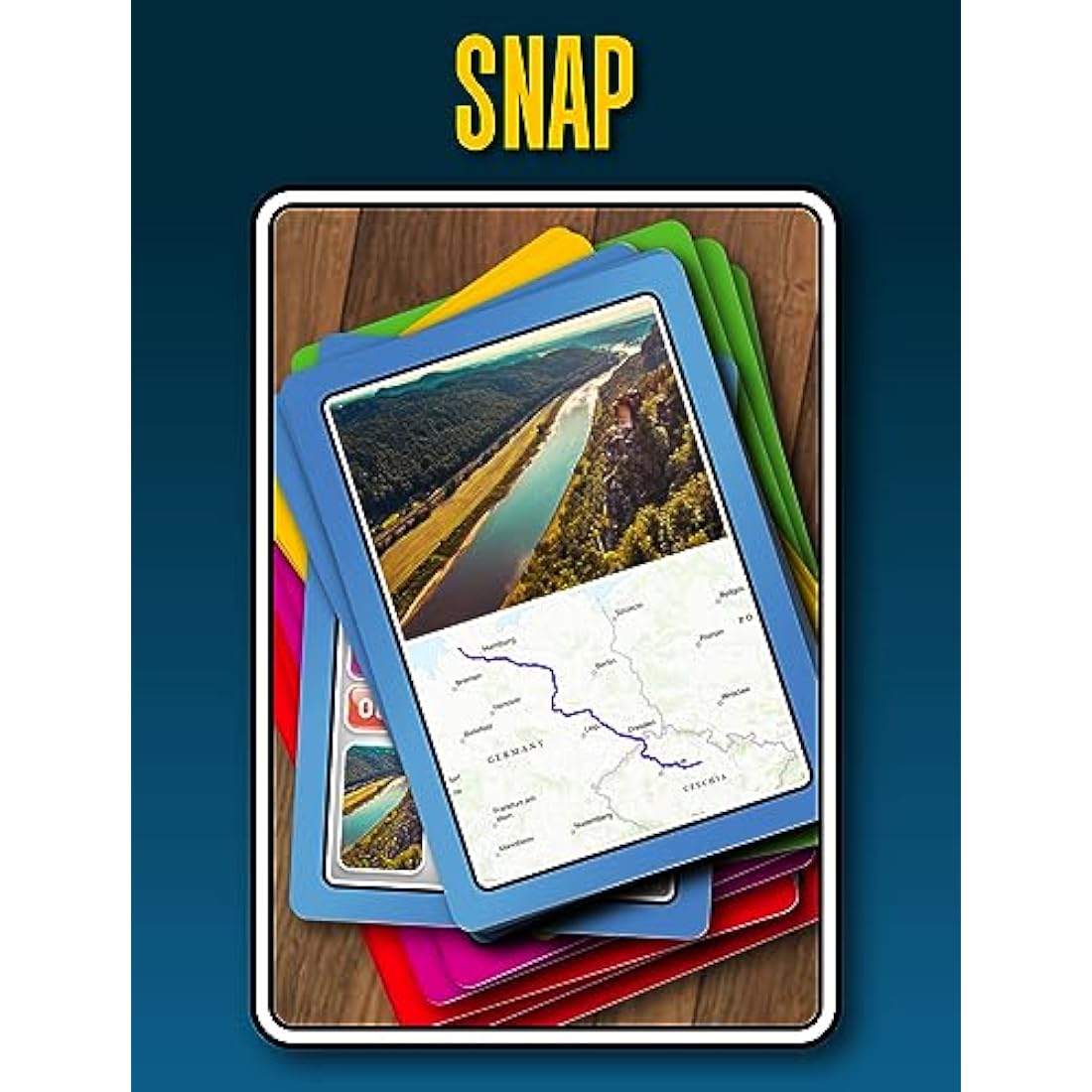 SMART CARDS Rivers, 7 games in 1, Pairs, Snap, Trumps, Rummy, Memory Quiz, Learn Facts, Travel Game, Gift, Stocking Filler, Age 5+, 1-8 Players