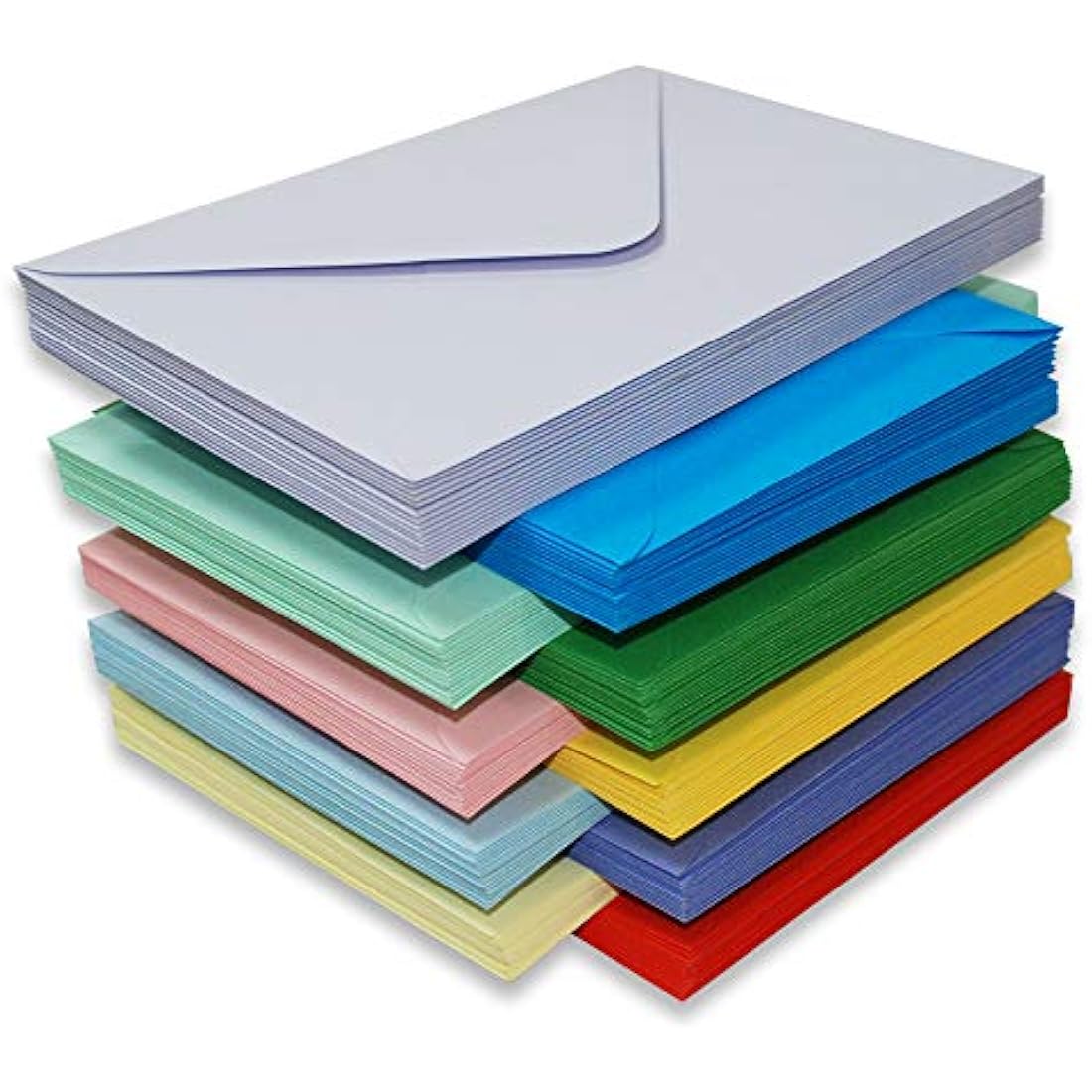 Craft UK 2281- 150 C5 envelopes in Assorted colours, Brights & Pastels