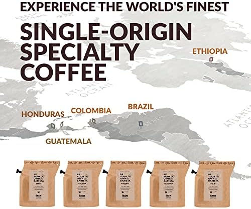 Outdoor Coffee Gift Set for Men & Women - 5 of The World's Finest Single Estate Specialty & Organic Coffees | Brew & Enjoy Anytime, Anywhere | Camping & Traveller Themed Assortment Box for Him & Her