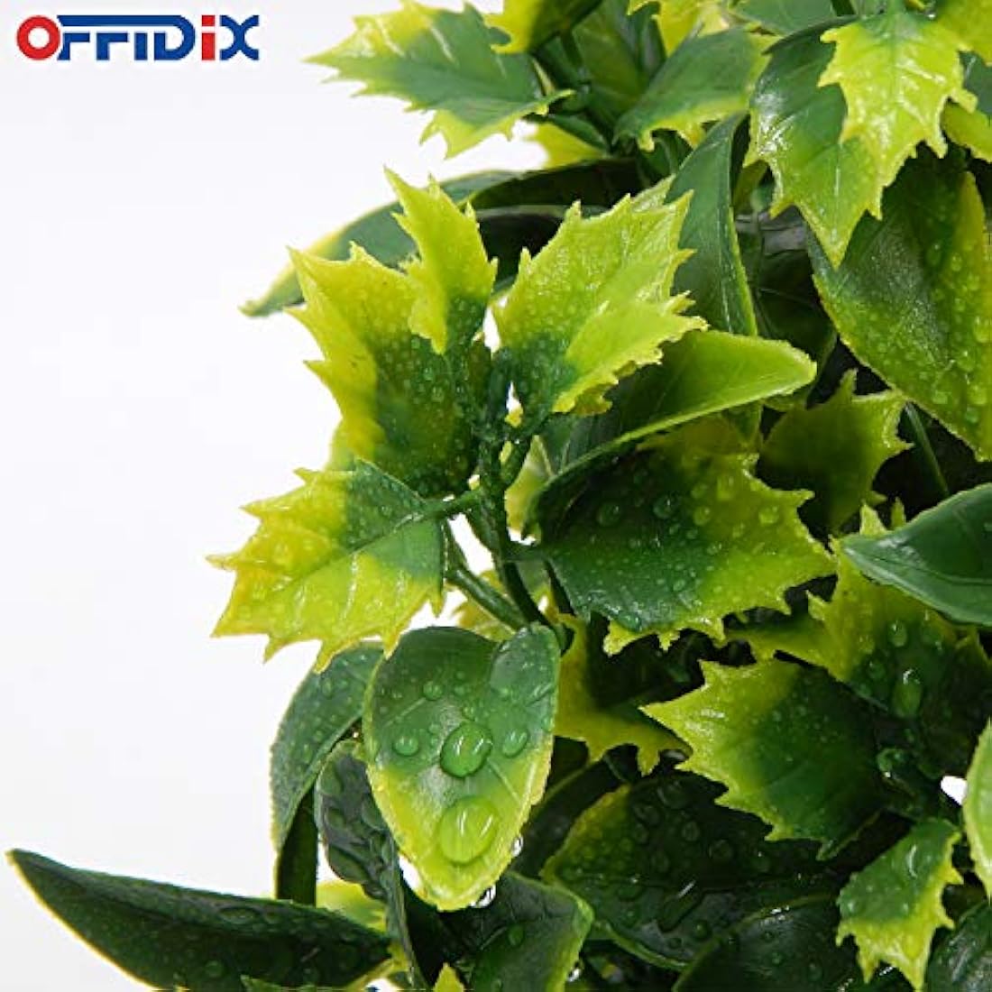 OFFIDIX Potted Artificial Plants Faux Plastic Plants with Pots ini Plastic Eucalyptus Plants for Home Office Decoration