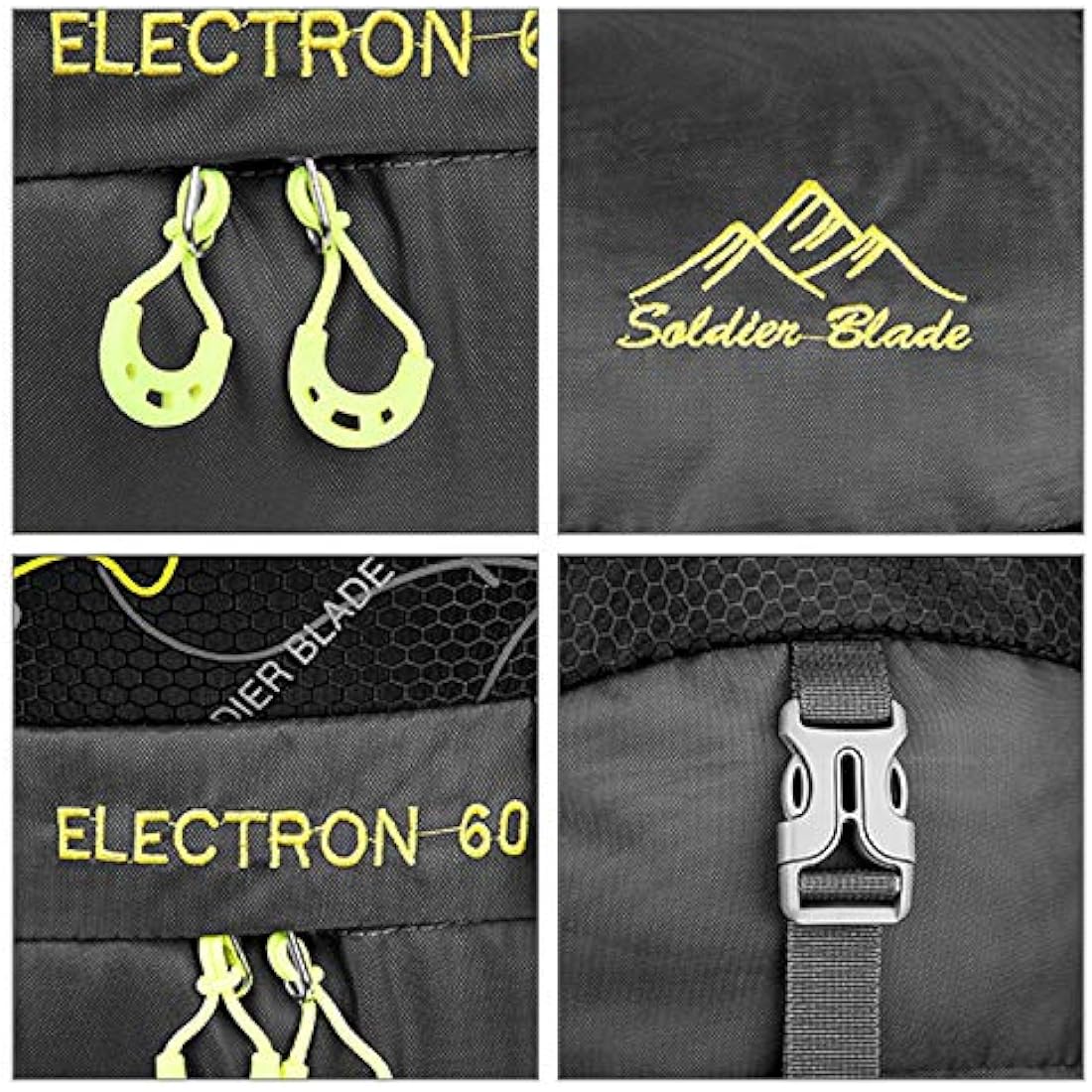 Freiesoldaten Camping Backpack 60L Large Rucksack Waterproof Breathable Mountaineering Hiking Backpack for Men Women