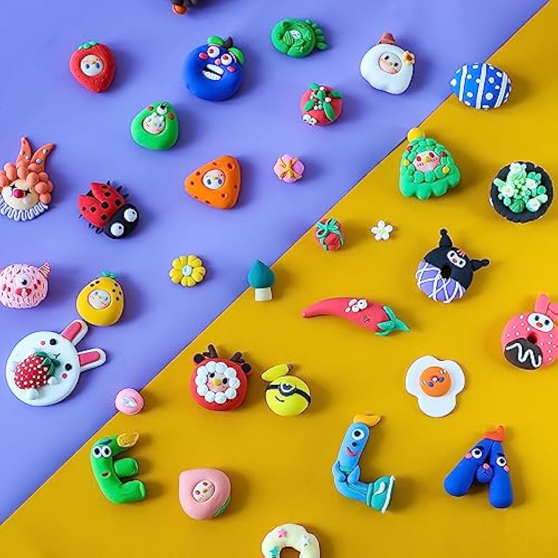 iFergoo Air Dry Clay, 50 Colours Modelling Clay for Kids, Safe and No-Toxic Modeling Clay & Dough, Soft & Stretchable DIY Magic Clay with Tools, Children Boys Girls Toys