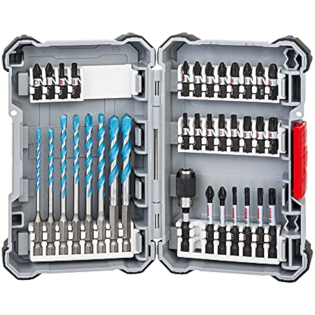 Bosch Professional 35 pieces MultiConstruction Drill Bit & Impact Control Screwdriver Bit Set (Pick and Click, HEX-9, Accessories for Impact Drivers)