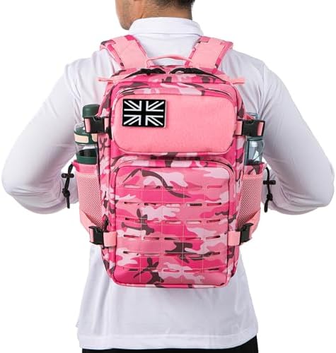 QT&QY Military Tactical Backpacks for Men Army Molle Daypack 25L/35L/45L Lage 3 Day Bug Out Bag Camping Hiking Rucksack with Bottle Holder