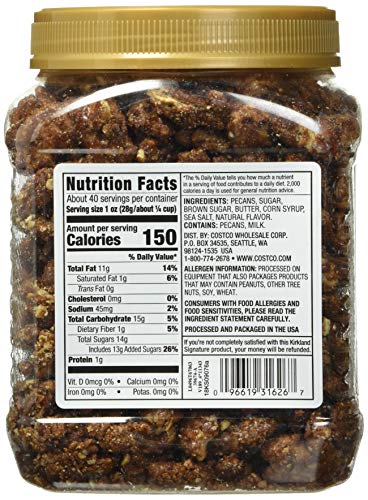 Kirkland Signature Praline Pecans, 1.13 kg