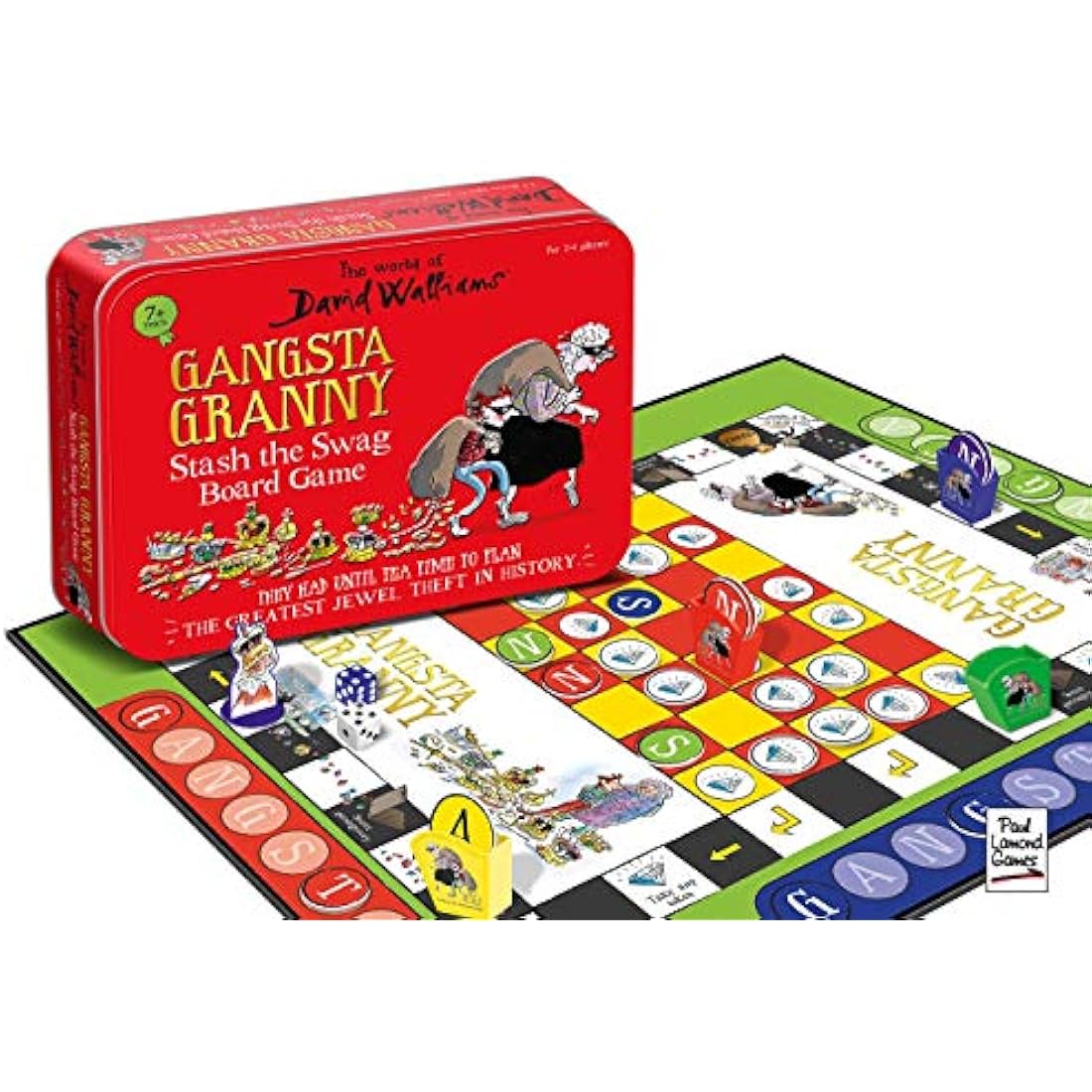 The World of David Walliams 6865 Gangsta Granny Board Game, Red