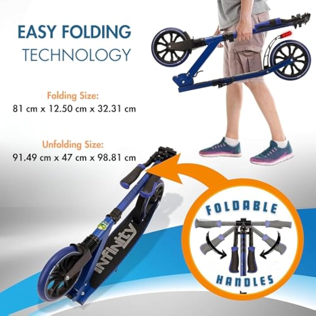 SereneLife, Kick Scooters, Scooter, Kids Scooters, Scooter for Kids Ages 8-12, Girls Scooter, Boys Scooter, Stunt Scooters for Teenagers 11-15, Folding Kick Scooter, Adult Scooters with Big Wheels
