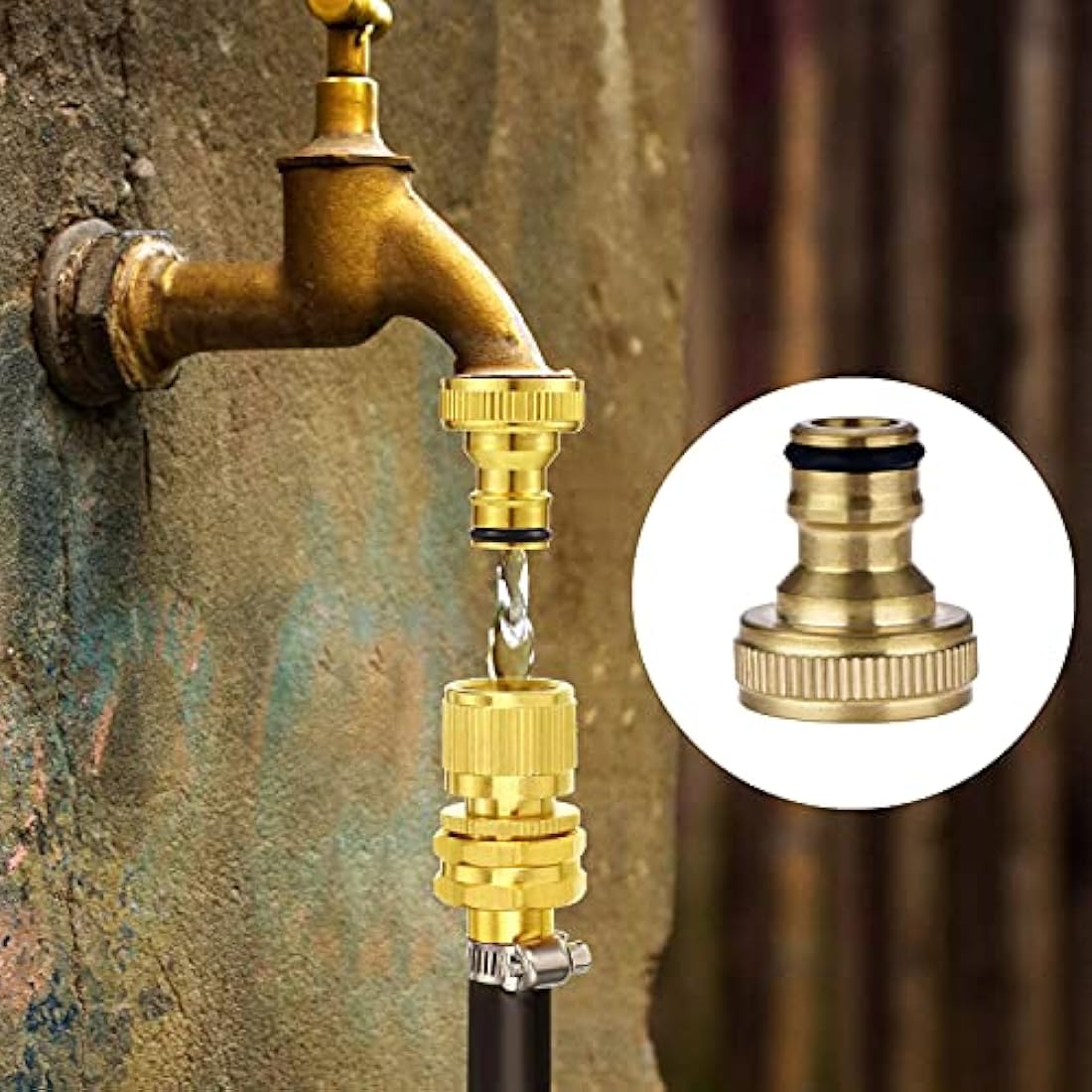 Brass 2-Way Tap Y Splitter - 3/4" Hose Connector with Individual On/Off Control