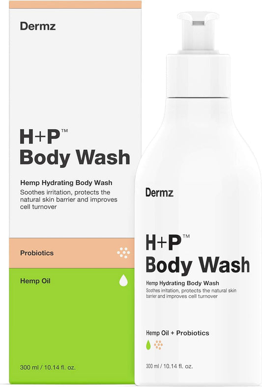 Dermz H+P Replenishing Sensitive Body Wash: Antibacterial Body Wash for Eczema, Psoriasis, Dry or Sensitive Skin - Moisturise & Fight Dry Skin -