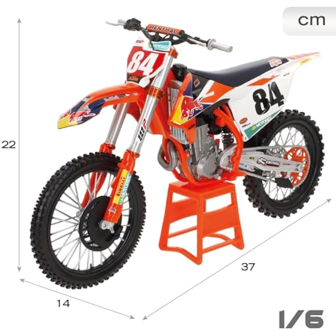 Burago Maisto Moto Red Bull KTM Supercross SX450, multicolor, 39.4 x 16 x 24.8 cm, Big Kid