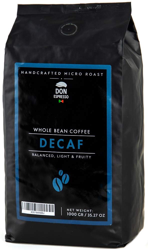 Don Espresso | Decaffeinated | 1KG Whole Coffee Beans | Italian Espresso