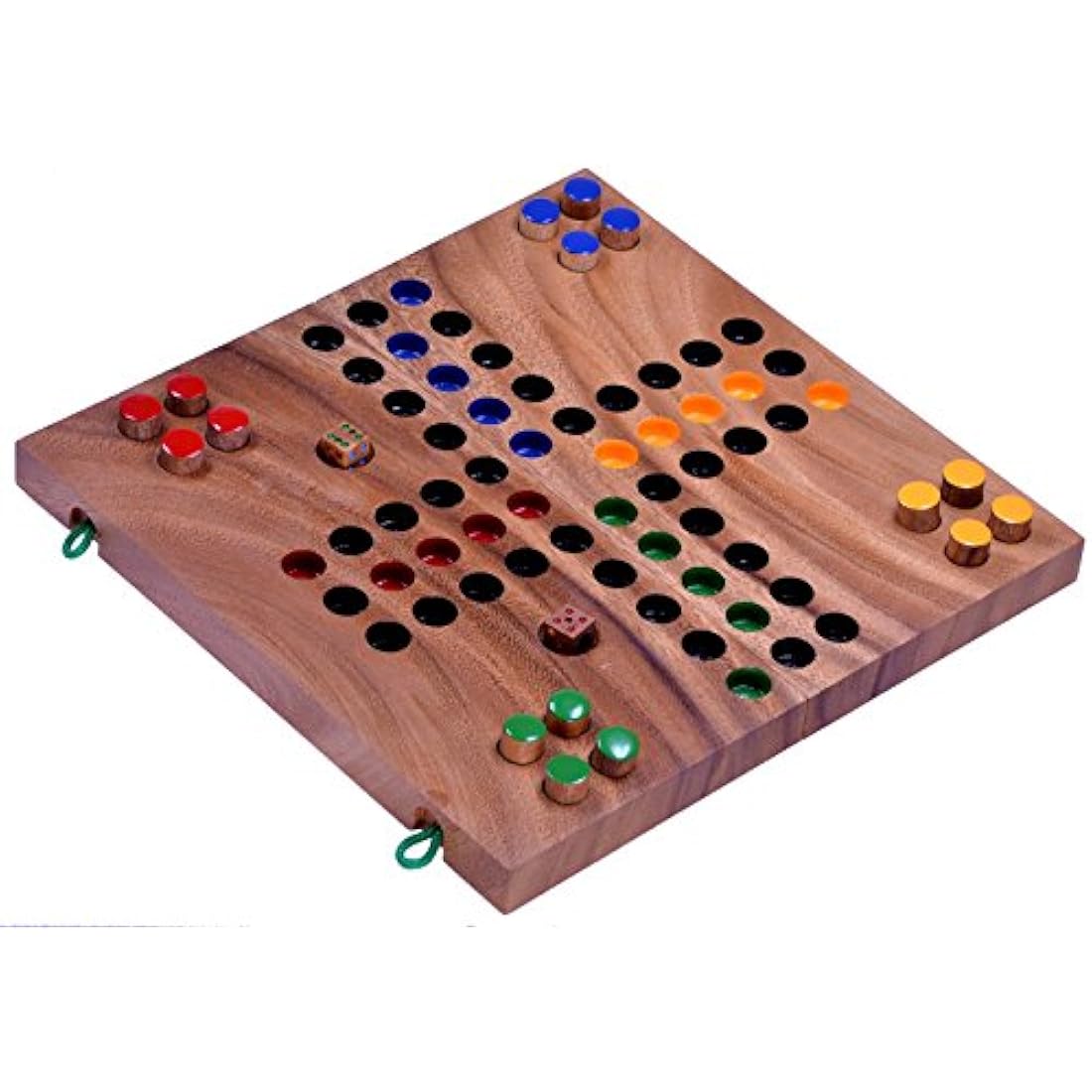 LOGOPLAY Ludo Classic Family Board Game 2-4 Players Fun Game for Kids and Andults Playing field 26 x 25 cm - wooden dice game