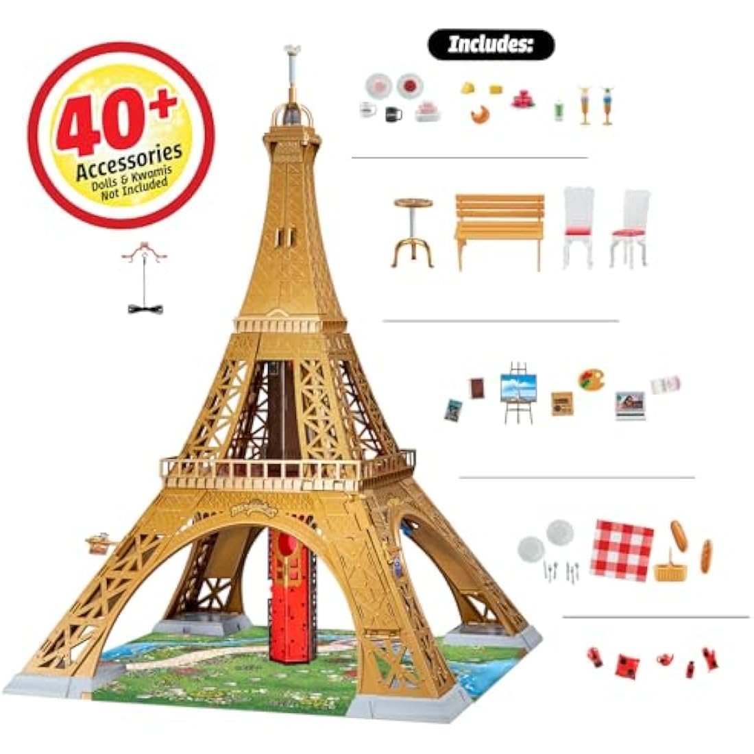 Miraculous Bandai Tales Of Ladybug And Cat Noir Paris Heroez Playset | 50'' Girls Playset With 3 Levels And 40+ Accessories Compatible With 26cm Ladybug Figures | Dolls Playset For Girls