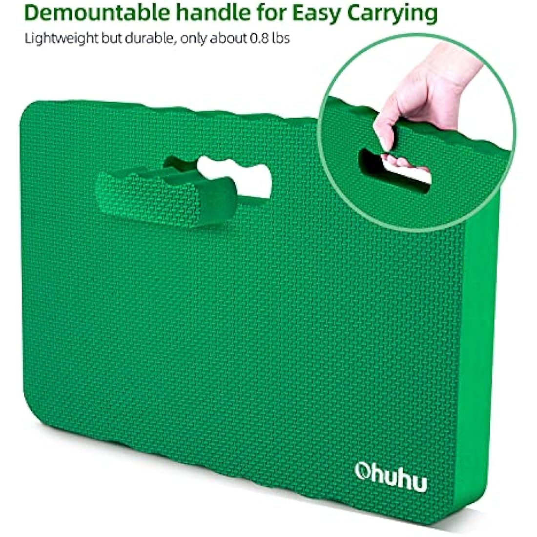 Ohuhu Premium Thick Kneeling Pad, Large Comfortable Gardening Knee Pad Kneeling Mat with 2 Different Surfaces, Extra Thick Knee Cushion for Gardening, Work, Baby Bath, Green