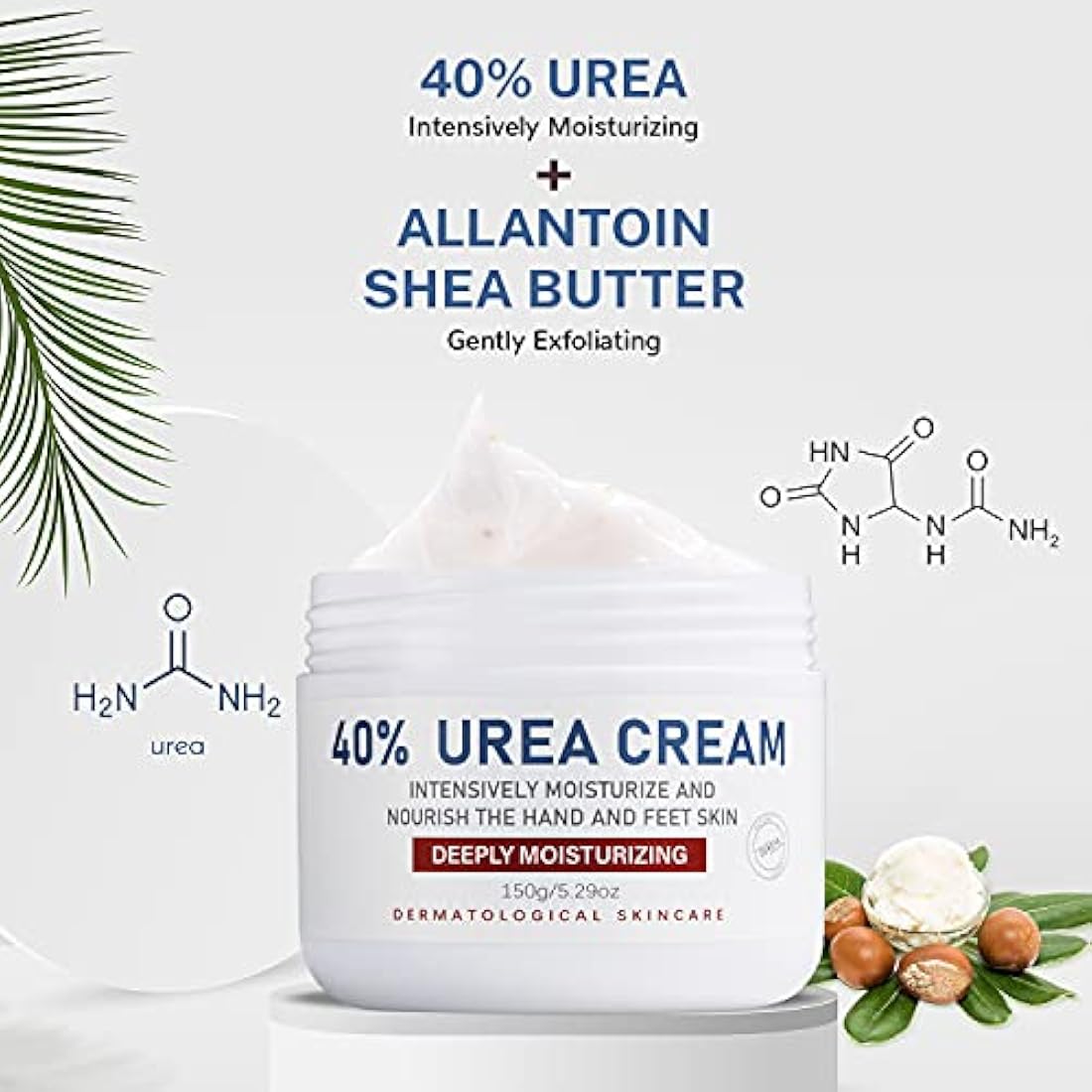 OUKEYA Urea Cream 40 Percent, Urea Foot & Hand Cream for Cracked Heels and Dry Skin, Urea Lotion for Deep Moisturizing, Callus Remover Nourishes Soften, Maximum Strength(150g (Pack of 4))