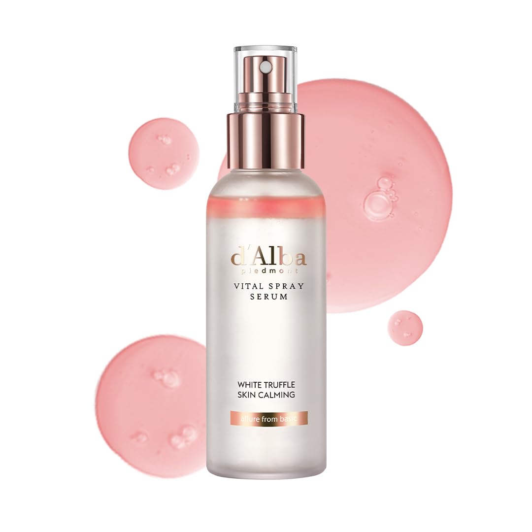 d'Alba Italian White Truffle Vital Spray Serum, vitializing glowy hydrating soothing serum face mist spray, SOS solution for red and sensitive skin