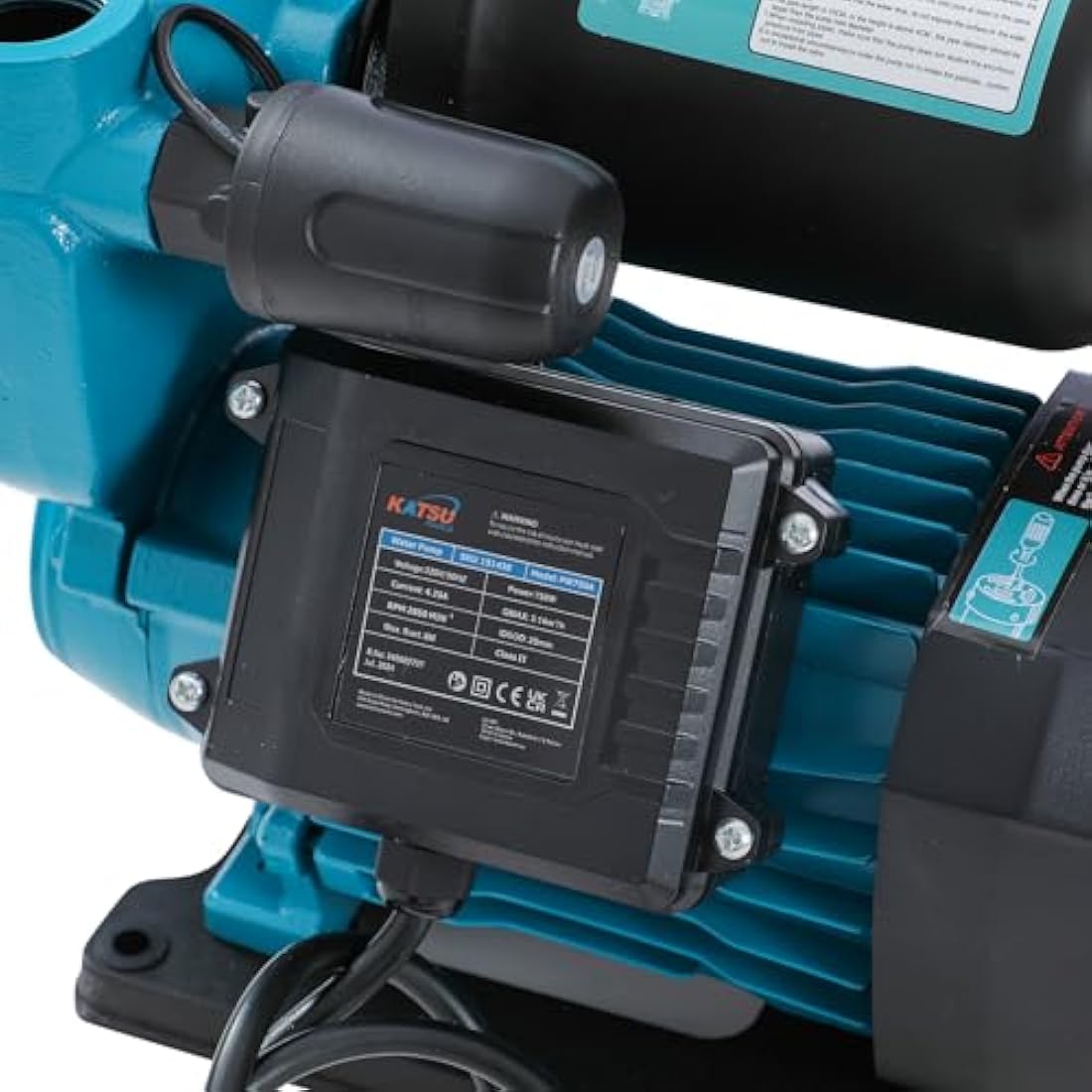 KATSU Water Booster Pump 750W, Auto Stop Start Automatic Pressure Control, Self Priming Suitable for Home and Garden Water Taps 151438