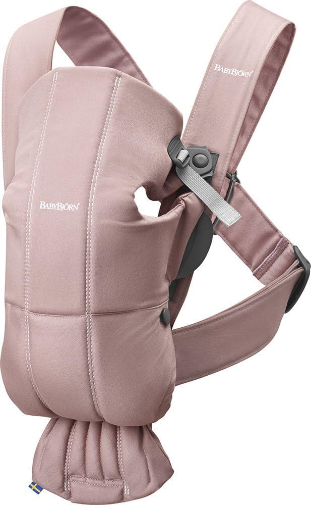 BabyBj?rn Baby Carrier Mini, Woven, Dusty Pink