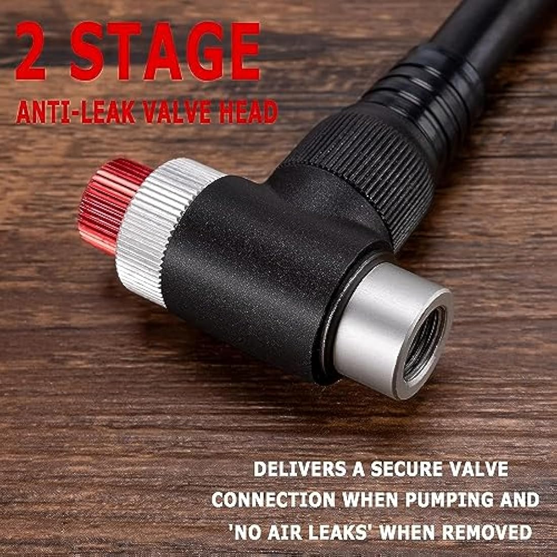 GEWAGE High Pressure Shock Pump (Max 300 PSI), 2-in-1 Bicycle Fork Pump/Bicycle Tyre Pump for MTB, Road Bike Fork and Rear Suspension, Portable Mini Pump with Bleed Button