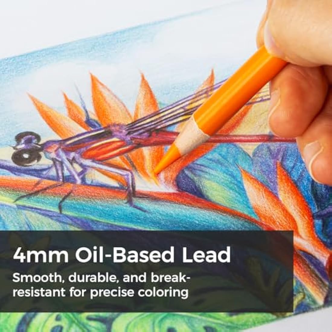 Ohuhu Colouring Pencils, 72 Blendable High Pigmentation Soft and Thick Core 4mm Oil-based Lead Coloured Pencils for Professionals Artists Adults Students Drawing Sketching Portrait - Halawa Series