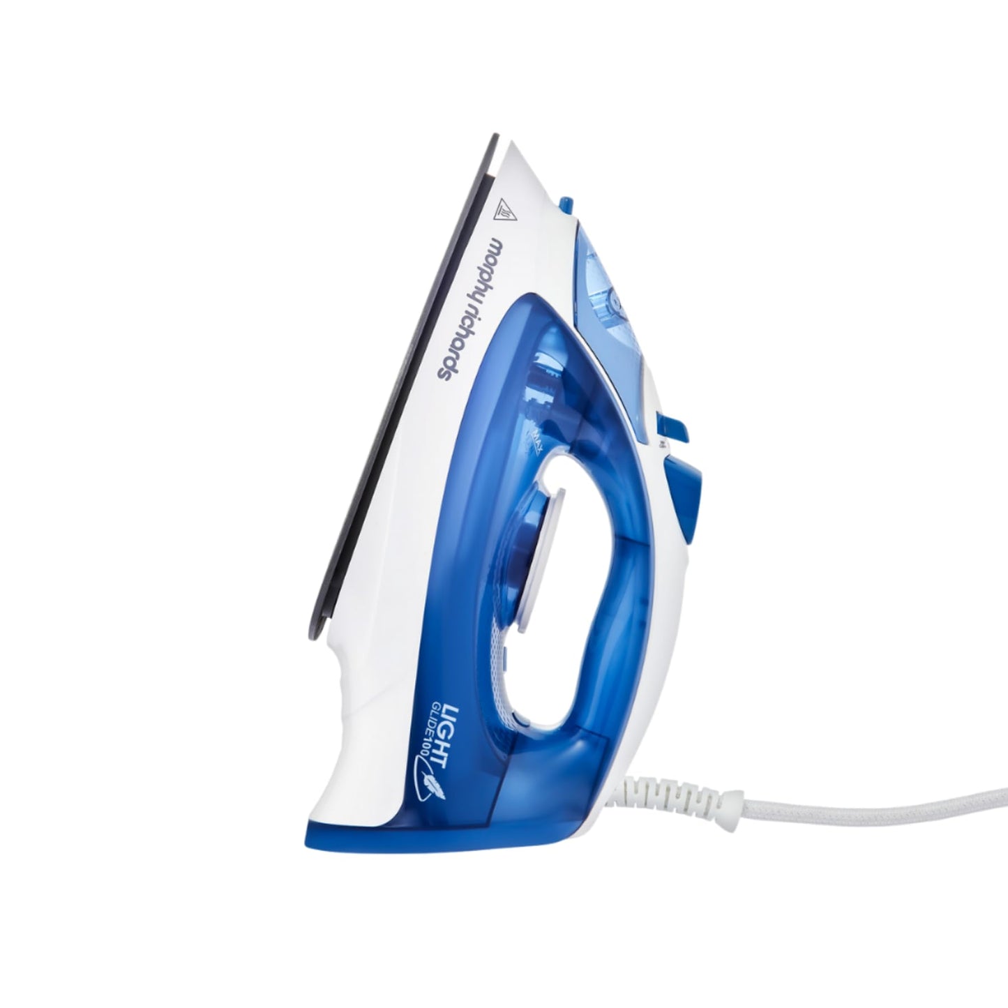 Morphy Richards LightGlide Steam Iron, Ceramic Non Stick Soleplate, 100g boost, 24g Output, Self Clean, Variable & Vertical Steam, 2200W, Blue and
