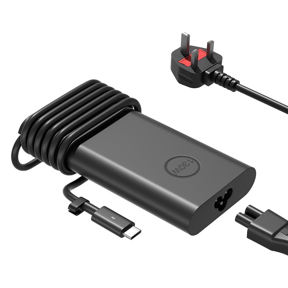 130W USB C Charger Fit For Dell XPS 15 16 17 9640 9575 9500 9510 9520 9530 9540 9700 9710 9720 9730 XPS 12 13 7390 9300 9305 9310 9315 Plus 9320 9340