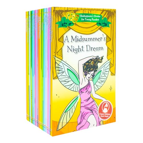 Shakespeare's Stories for Young Readers 20 Books Set: Macbeth, A Midsummer's Night Dream, Hamlet, Romeo and Juliet, Othello, As You Like It, All's Well That Ends Well, King Lear