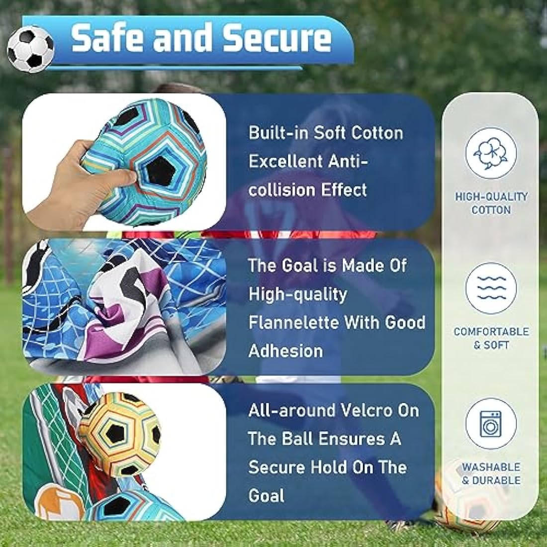 VATOS Football Ball Game Set for Kids, Indoor Outdoor Backyard Toss Football Goal Game with Balls, Foldable Flannel Goals, Birthday for 3 4 5 6 7 8 Year Old Boys Girls Sport Toy