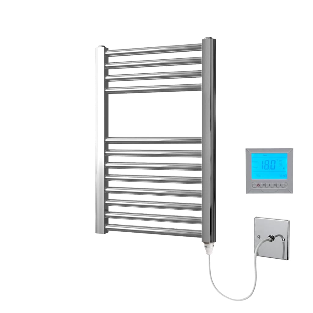 Greened House Chrome Electric Heated Towel Rail 400mm W x 600mm H
