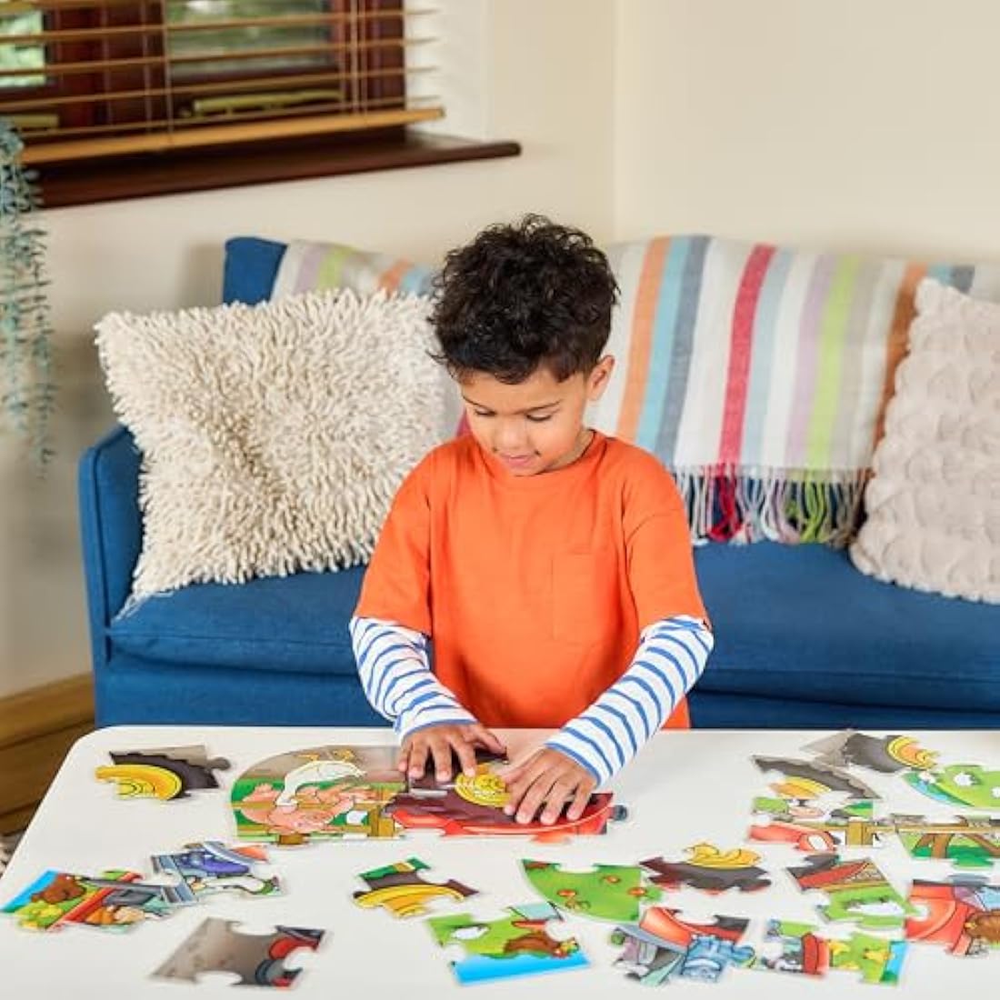 Orchard Toys Big Tractor Jigsaw Puzzle, 25-Piece Farm Themed Shaped Puzzle For Ages 3-6, Includes Poster, Perfect Party Gift